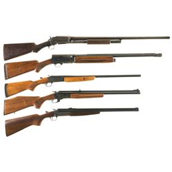 Five Sporting Longarms -A) Marlin Model 19 Slide Action Shotgun