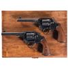 Image 1 : Two U.S. Colt Double Action Revolvers with Factory Letters and Case -A) Philippines Shipped U.S. Col