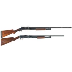 Two Winchester Slide Action Shotguns -A) Winchester Model 97 Shotgun