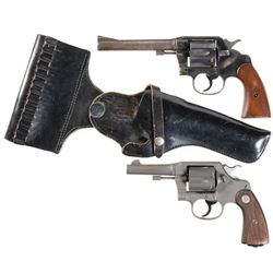 Two Colt Double Action Revolvers -A) U.S. Colt Model 1917 Revolver Converted to 357 Magnum