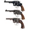 Image 1 : Three Double Action Military Revolvers -A) Smith & Wesson Brazilian Contract Model 1917 Revolver