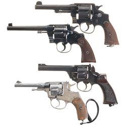 Four Double Action Revolvers -A) Smith & Wesson Model of 1917 45 Hand Ejector Revolver