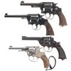 Image 1 : Four Double Action Revolvers -A) Smith & Wesson Model of 1917 45 Hand Ejector Revolver