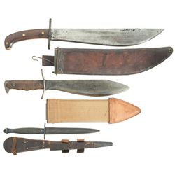 Grouping of Three Military Knives