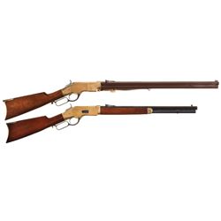 Two Uberti Reproduction Lever Action Long Guns -A) Uberti Henry Rifle