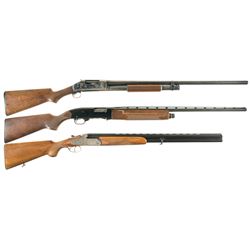 Three Shotguns -A) Winchester Model 97 Slide Action Shotgun