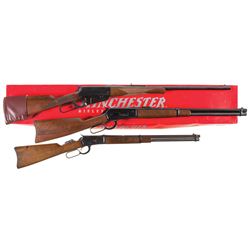 Three Lever Action Rifles -A) Winchester Model 1895 Rifle with Box