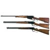 Image 2 : Three Lever Action Rifles -A) Winchester Model 1895 Rifle with Box
