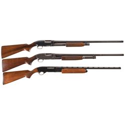 Three Slide Action Shotguns -A) Winchester Model 12 Featherweight Shotgun
