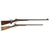 Image 1 : Two Reproduction Single Shot Rifles -A) Cimarron Firearms Model 1874 Creedmore Falling Block Rifle