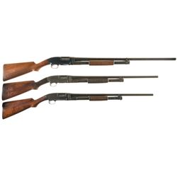 Three Winchester Slide Action Shotguns -A) Winchester Model 12 Shotgun