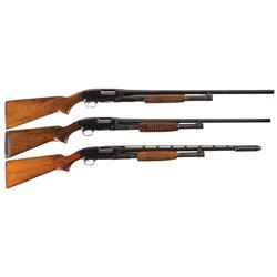 Three Winchester Slide Action Shotguns -A) Winchester Model 12 Shotgun