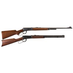 Two Winchester Lever Action Long Guns -A) Winchester Model 64 Rifle