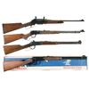Image 1 : Four Lever Action Rifles -A) Browning Model 81 BLR Rifle