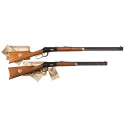 Two Winchester Model 94 Buffalo Bill Commemorative Lever Action Long Guns -A) Winchester Model 94 Bu