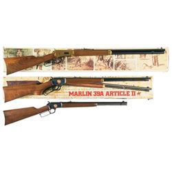 Three Commemorative Lever Action Long Guns -A) Winchester Model 94 Centennial '66 Rifle with Box