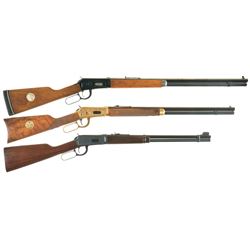 Three Winchester Lever Action Long Guns -A) Winchester Model 94 Buffalo Bill Cody Commemorative Rifl