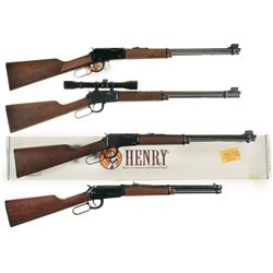 Four Sporting Lever Action Longarms -A) Henry Repeating Arms Model Lever Action .22 Magnum Rifle