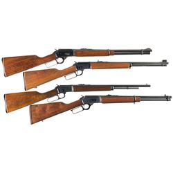 Four Marlin Lever Action Sporting Guns -A) Marlin Model 1894 Saddle Ring Carbine