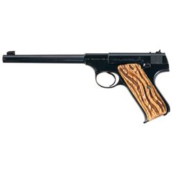 Pre-War Colt Woodsman Semi-Automatic Pistol with Stag Grips