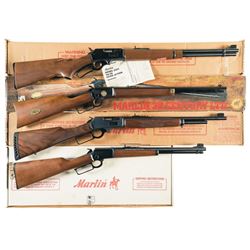Four Marlin Lever Action Long Guns with Boxes -A) Marlin Model 336 Carbine