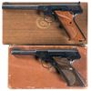 Image 1 : Two Colt Woodsman Semi-Automatic Pistols with Boxes -A) Colt Third Series Woodsman Pistol