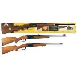 Three Savage Lever Action Rifles -A) Savage Model 1895 75th Anniversary Commemorative Rifle with Box
