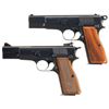 Image 1 : Two Belgian Browning Semi-Automatic Pistols -A) Browning High Power Pistol