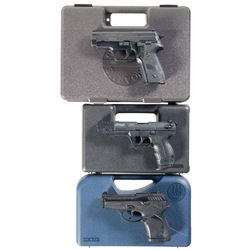 Three Semi-Automatic Pistols with Cases -A) Sig Sauer Model P229 with Box