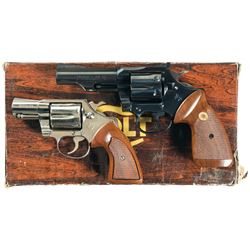 Two Colt Double Action Revolvers -A) Colt Trooper MK III Revolver in 22 Magnum, with Box