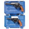 Image 1 : Two Smith & Wesson Double Action Revolvers with Cases -A) S&W Model 17-9 Revolver