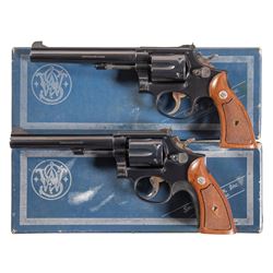 Two Smith & Wesson Double Action Revolvers with Boxes -A) S&W Model 48-2 Revolver