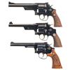 Image 1 : Three Smith & Wesson Double Action Revolvers -A) S&W .44 Hand Ejector 4th Model Target Revolver