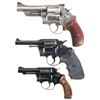 Image 1 : Three Double Action Revolvers -A) Smith & Wesson Model 629-6 "Mountain Gun" Revolver