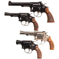 Four Smith & Wesson Double Action Revolvers -A) S&W Model 14-3 Revolver
