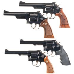 Four Smith & Wesson Double Action Revolvers -A) S&W Model 19-7 Revolver