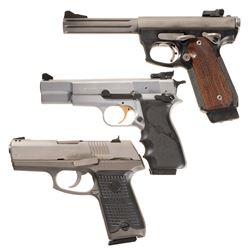 Three Semi-Automatic Sporting Pistols with Cases -A) Ruger 22/45 Pistol