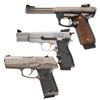 Image 1 : Three Semi-Automatic Sporting Pistols with Cases -A) Ruger 22/45 Pistol