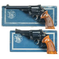 Two Smith & Wesson Double Action Revolvers with Boxes -A) S&W Model 14-2 Revolver