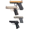 Image 1 : Four Semi-Automatic Pistols -A) Inscribed and Gold Plated Glock Model 21 Pistol
