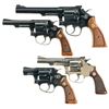 Image 1 : Four Smith & Wesson Double Action Revolvers -A) S&W Model 17-5 Revolver