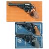 Image 1 : Three Smith & Wesson Double Action Revolvers with Boxes -A) S&W Model 25-2 Revolver with Case