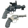 Image 2 : Two Smith & Wesson Double Action Revolvers -A) S&W Model 327 with Optical Sight, Laser and Case