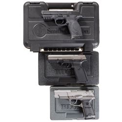 Three Semi-Automatic Pistols with Cases -A) Smith & Wesson Military & Police 40 Pistol