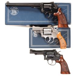 Three Smith & Wesson Revolvers -A) S&W Model 14-3 Single Action Revolver with Box