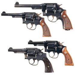 Four Smith & Wesson Double Action Revolvers -A) S&W .455 Mark II Hand Ejector 2nd Model Revolver