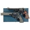 Image 1 : Two Smith & Wesson Double Action Revolvers -A) S&W Pre-Model 29 .44 Magnum Revolver with Case