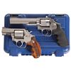 Image 1 : Two Smith & Wesson Double Action Revolvers -A) S&W Model 617-6 Revolver with Case