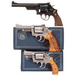 Three Smith & Wesson Double Action Revolvers -A) S&W .44 Hand Ejector Revolver