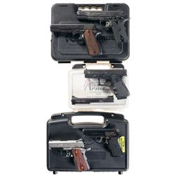Five Semi-Automatic Pistols -A) Taurus Model PT 1911 Pistol with Case